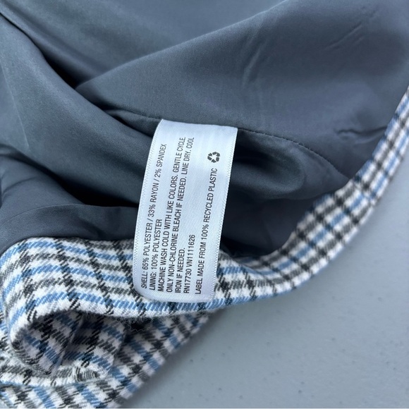 A New Day NWT Women's Blazer Plaid Button 2 Pocket XL Career Office Workwear - Picture 6 of 10